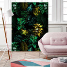 TROPICAL GARDEN VIII by burcu korkmazyurek on GIANT ART - black digital painting