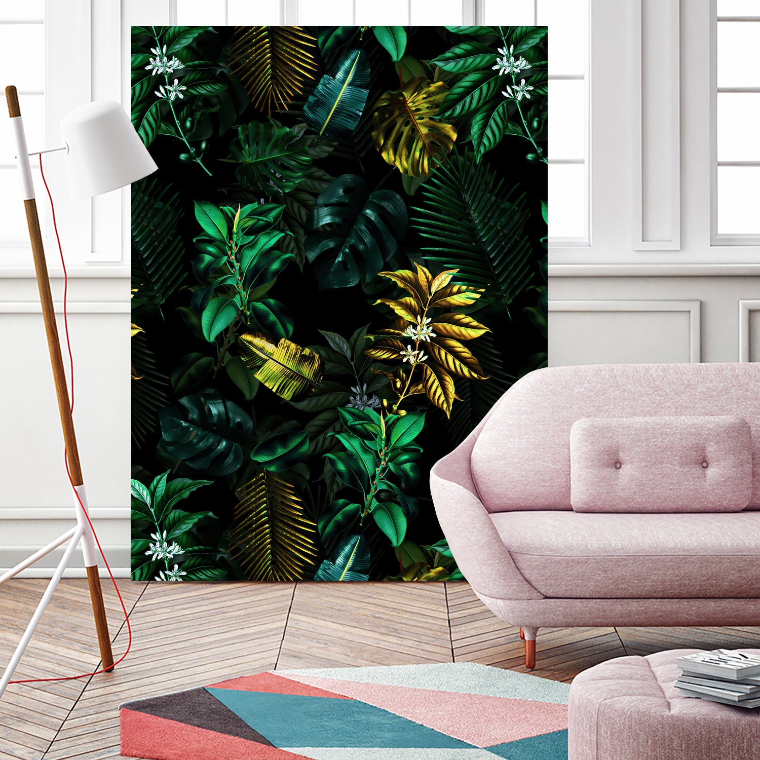 TROPICAL GARDEN VIII by burcu korkmazyurek on GIANT ART - black digital painting