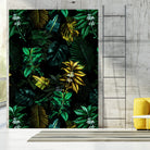 TROPICAL GARDEN VIII by burcu korkmazyurek on GIANT ART - black digital painting