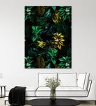 TROPICAL GARDEN VIII by burcu korkmazyurek on GIANT ART - black digital painting