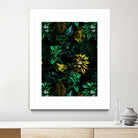 TROPICAL GARDEN VIII by burcu korkmazyurek on GIANT ART - black digital painting