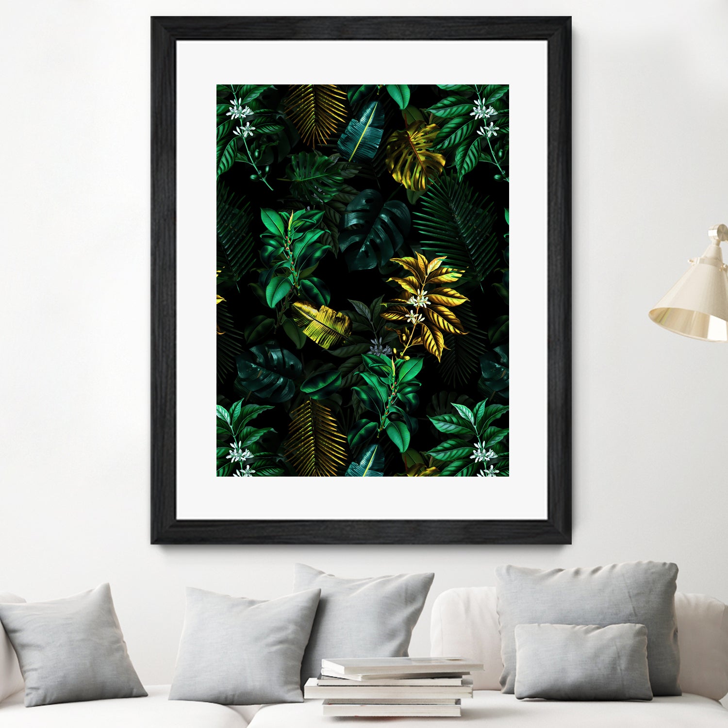 TROPICAL GARDEN VIII by burcu korkmazyurek on GIANT ART - black digital painting