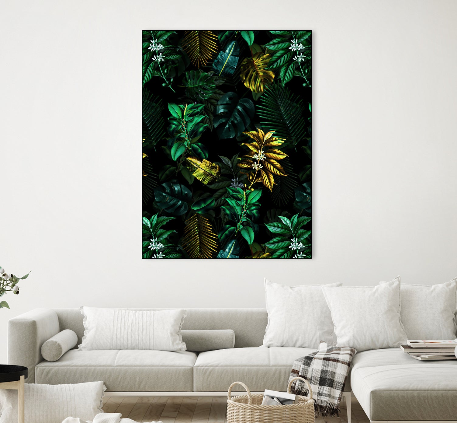 TROPICAL GARDEN VIII by burcu korkmazyurek on GIANT ART - black digital painting