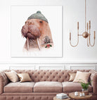 Tattooed Walrus by Tim McConnachie on GIANT ART - gray mixed media