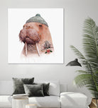 Tattooed Walrus by Tim McConnachie on GIANT ART - gray mixed media