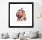 Tattooed Walrus by Tim McConnachie on GIANT ART - gray mixed media