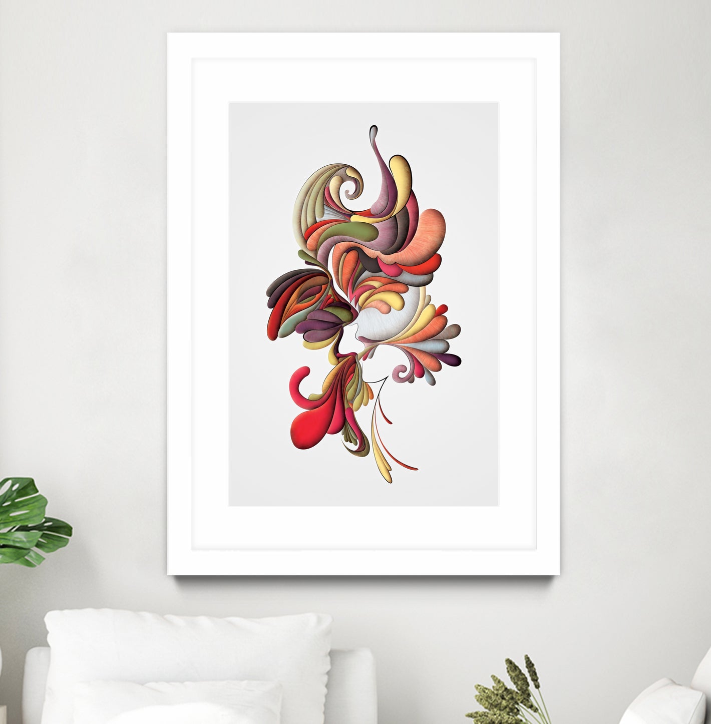 Il Bacio #1 by Luca Pontarelli on GIANT ART - fuchsia vector illustration