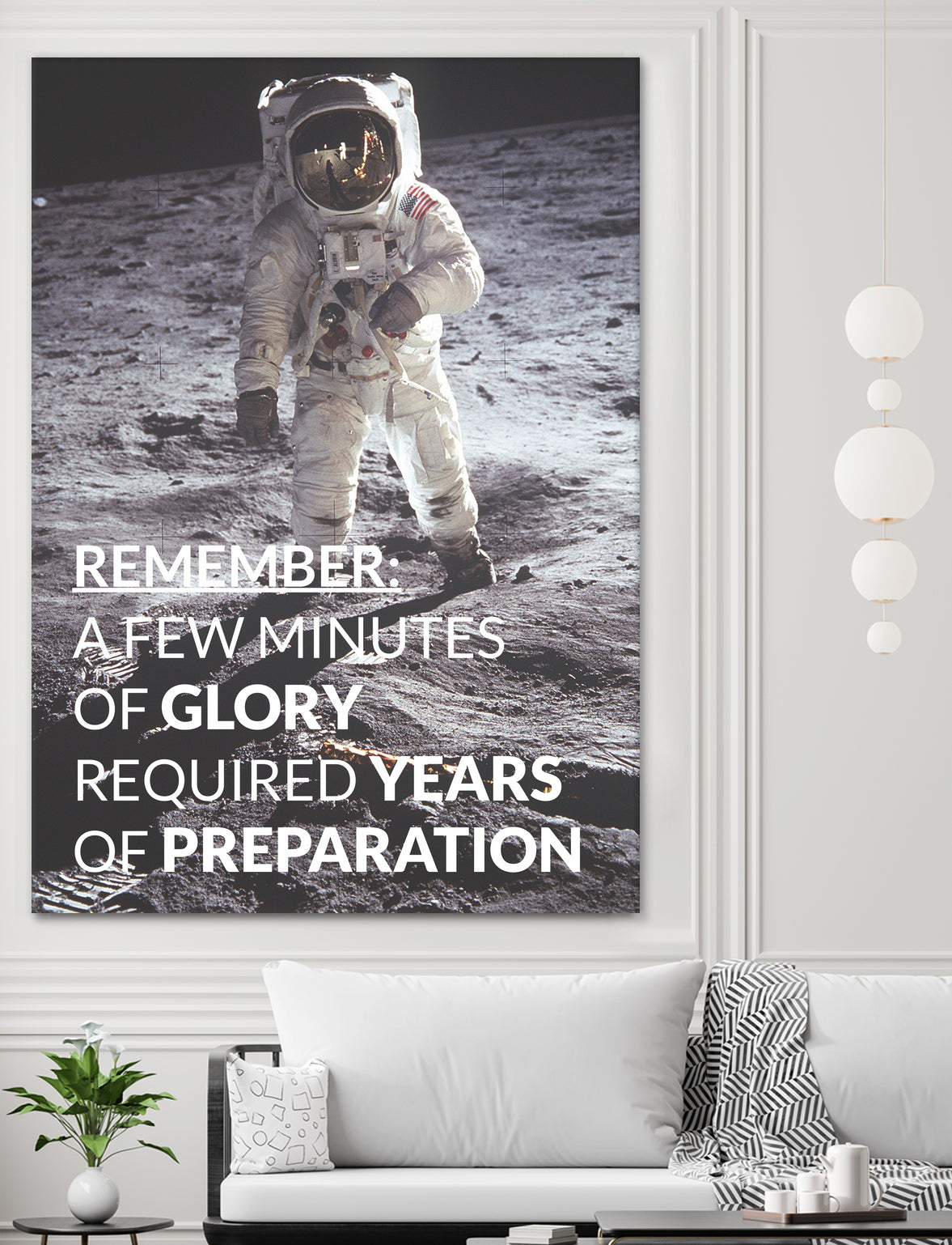 Motivational - Prepare For Glory (Moon Landing) by Wazir Rohiman on GIANT ART - gray typography