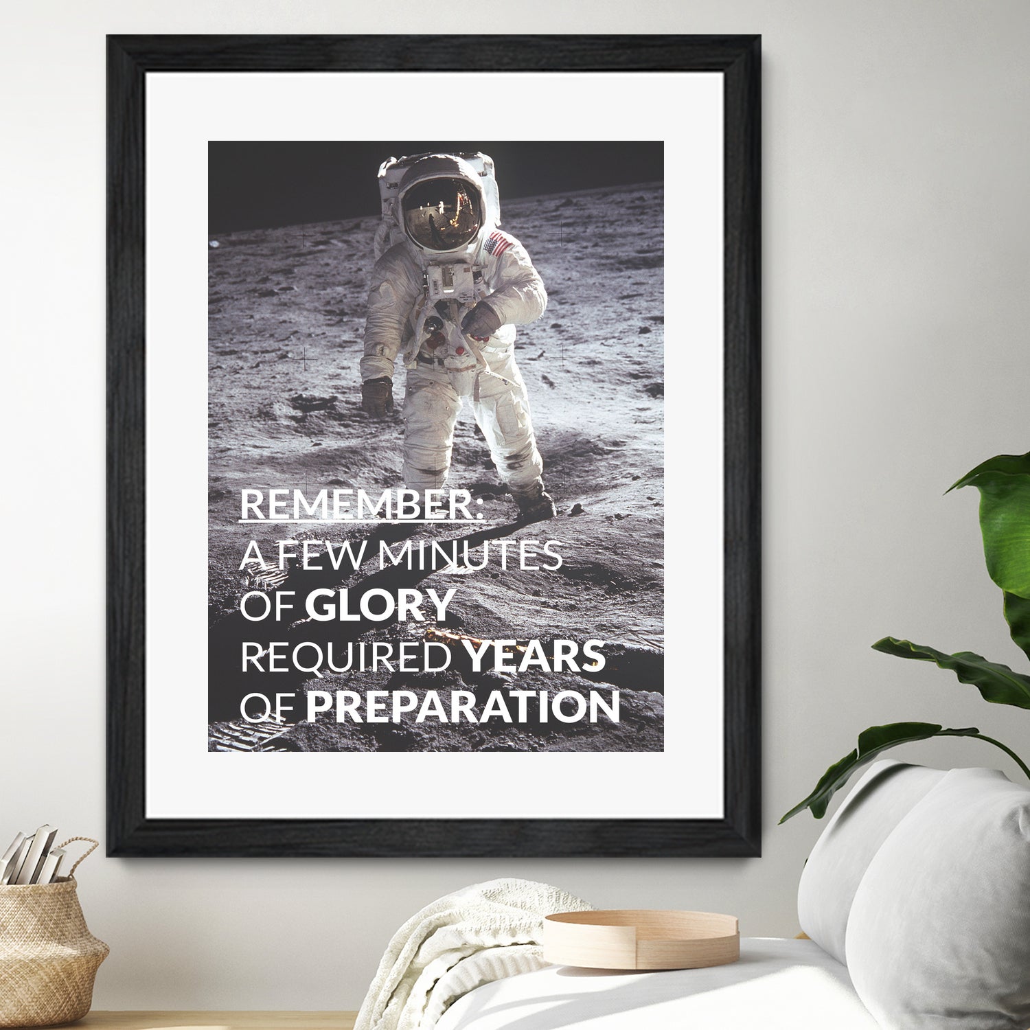 Motivational - Prepare For Glory (Moon Landing) by Wazir Rohiman on GIANT ART - gray typography