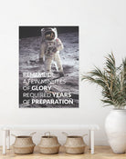 Motivational - Prepare For Glory (Moon Landing) by Wazir Rohiman on GIANT ART - gray typography