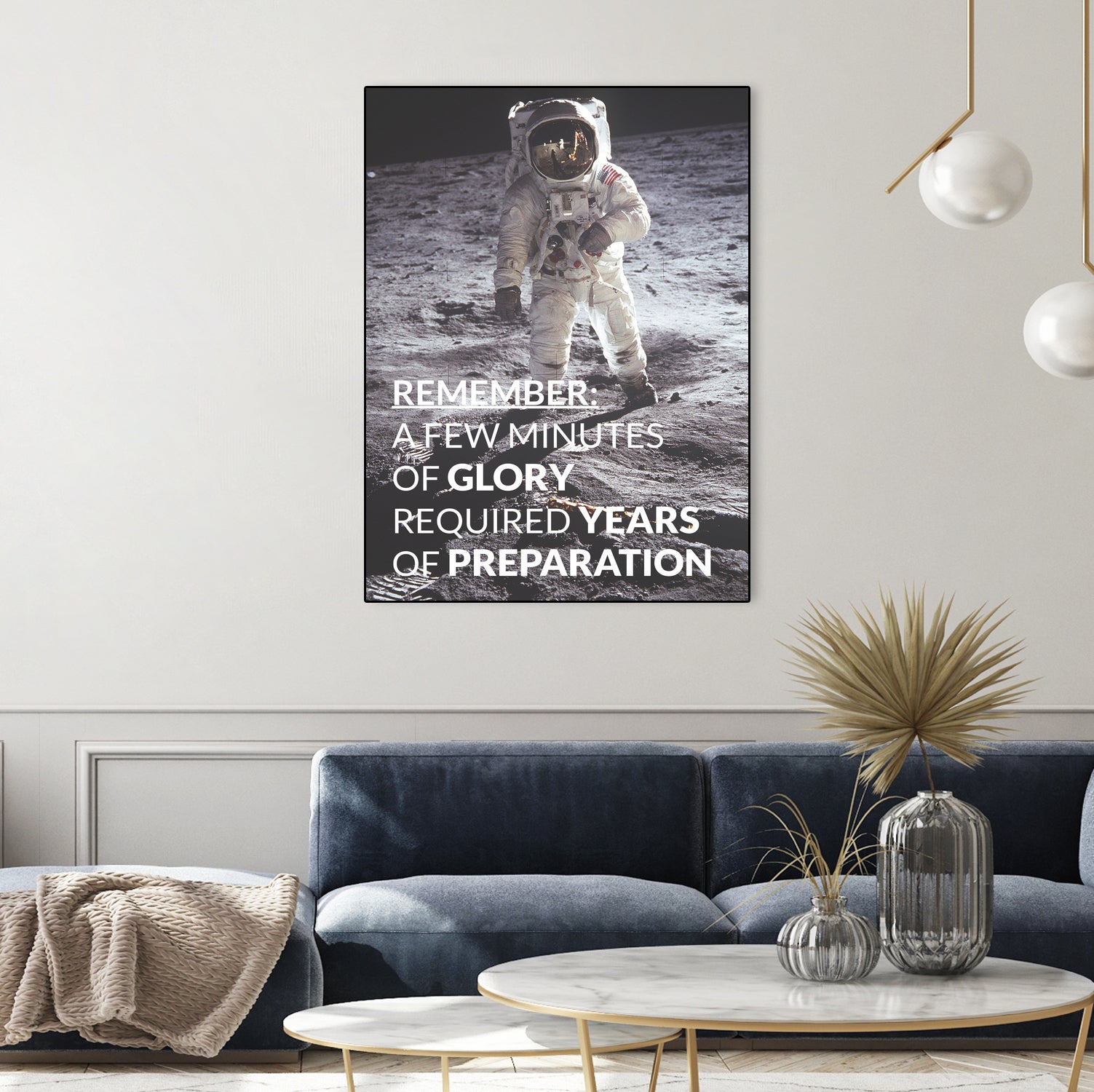 Motivational - Prepare For Glory (Moon Landing) by Wazir Rohiman on GIANT ART - gray typography