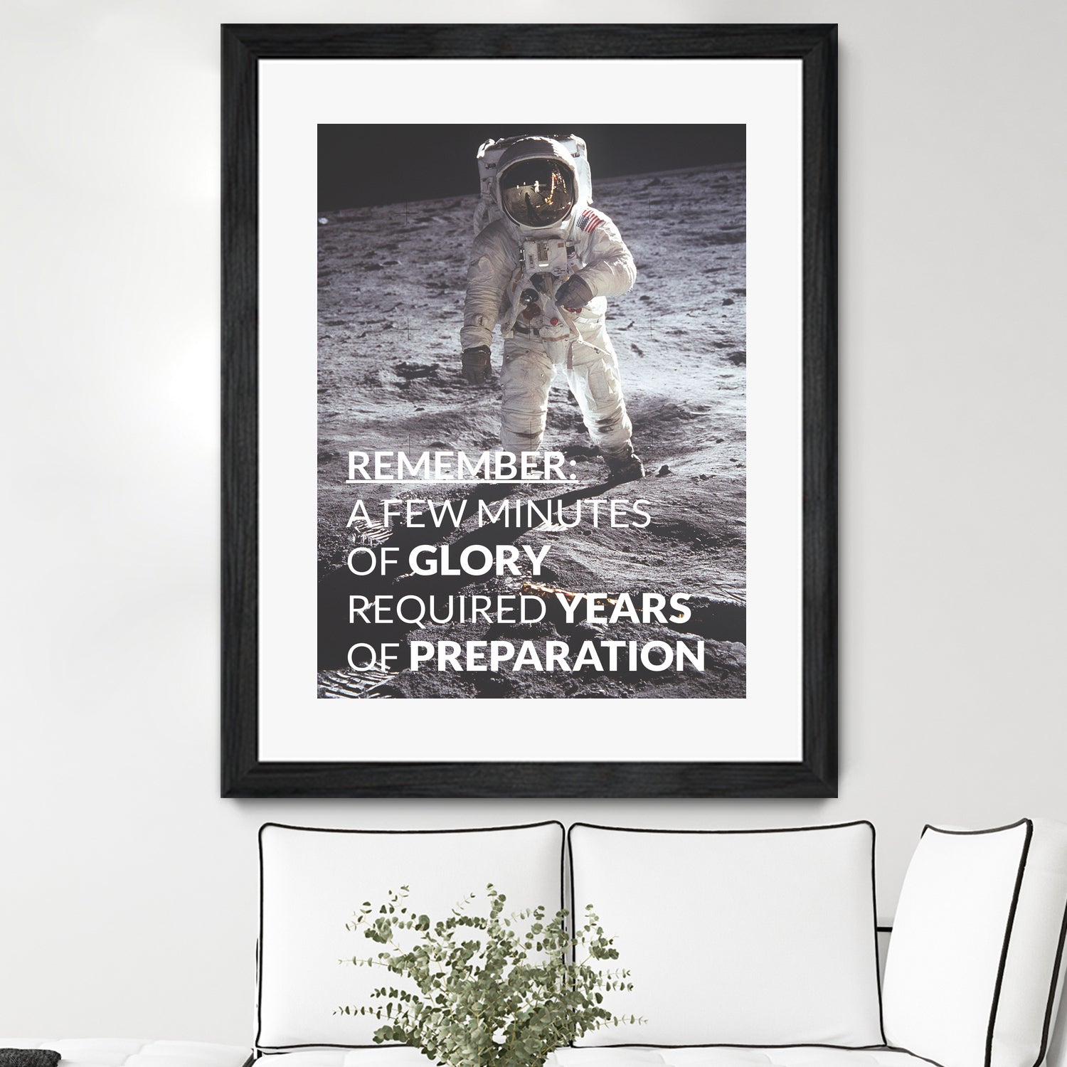 Motivational - Prepare For Glory (Moon Landing) by Wazir Rohiman on GIANT ART - gray typography