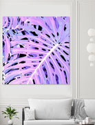 Lilac Monstera by Nina May on GIANT ART - fuchsia digital painting