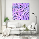 Lilac Monstera by Nina May on GIANT ART - fuchsia digital painting