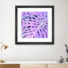 Lilac Monstera by Nina May on GIANT ART - fuchsia digital painting