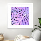 Lilac Monstera by Nina May on GIANT ART - fuchsia digital painting