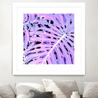 Lilac Monstera by Nina May on GIANT ART - fuchsia digital painting