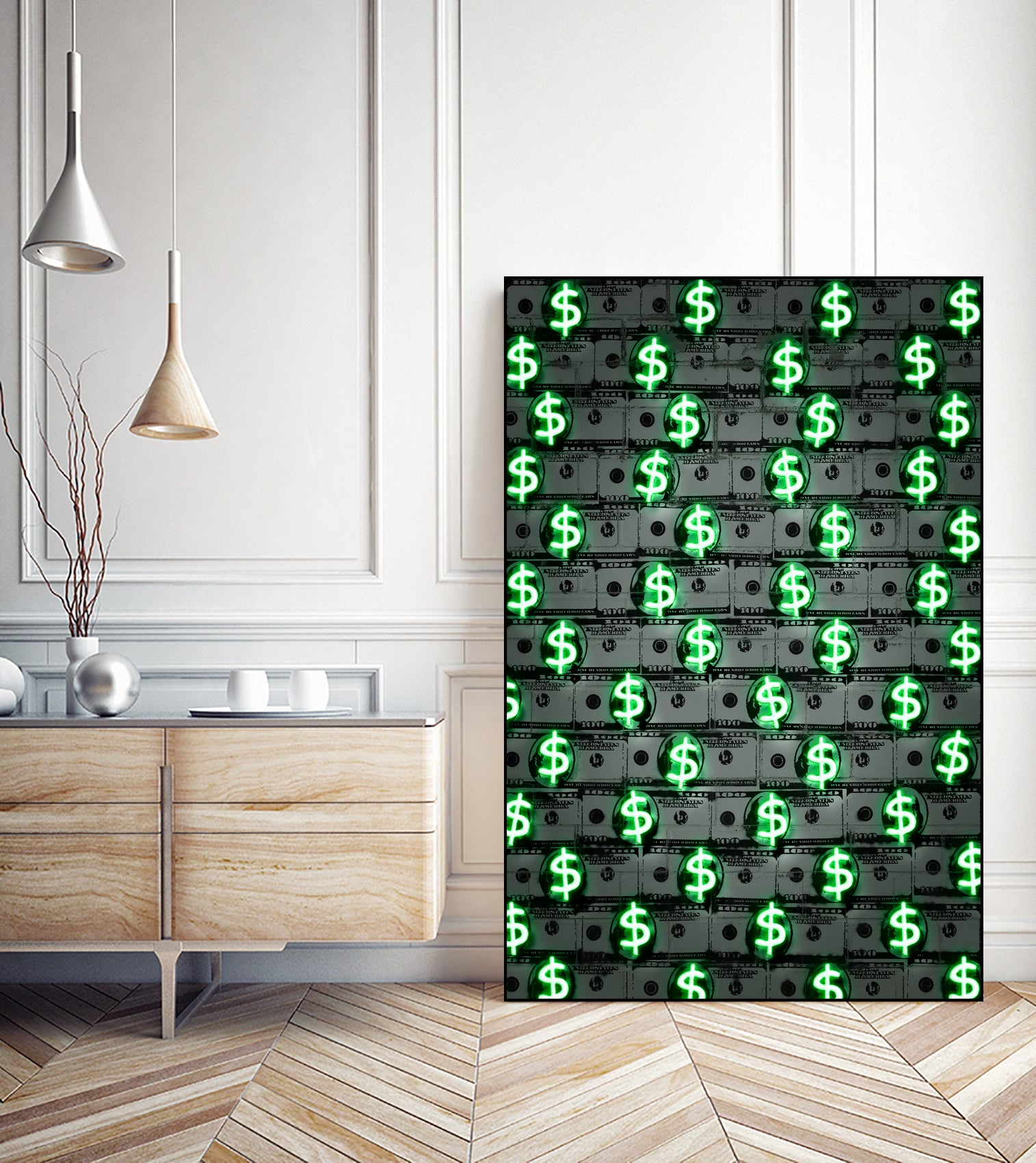 Money money money by Octavian Mihai Mielu on GIANT ART - green 3d art