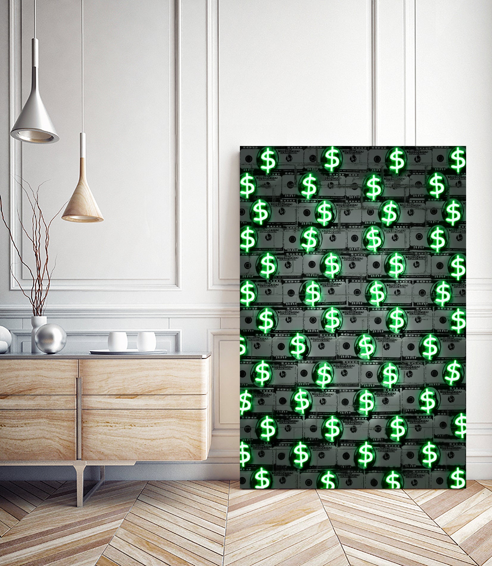 Money money money by Octavian Mihai Mielu on GIANT ART - green 3d art
