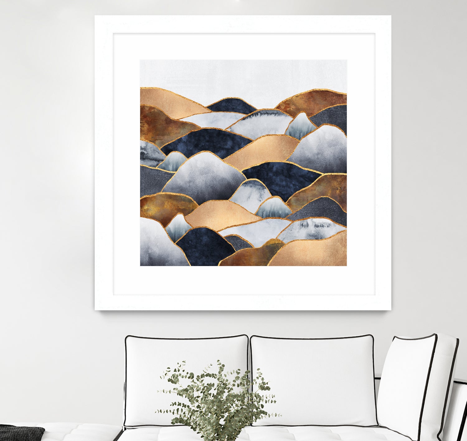 Hills 2 by Elisabeth Fredriksson on GIANT ART - blue digital painting