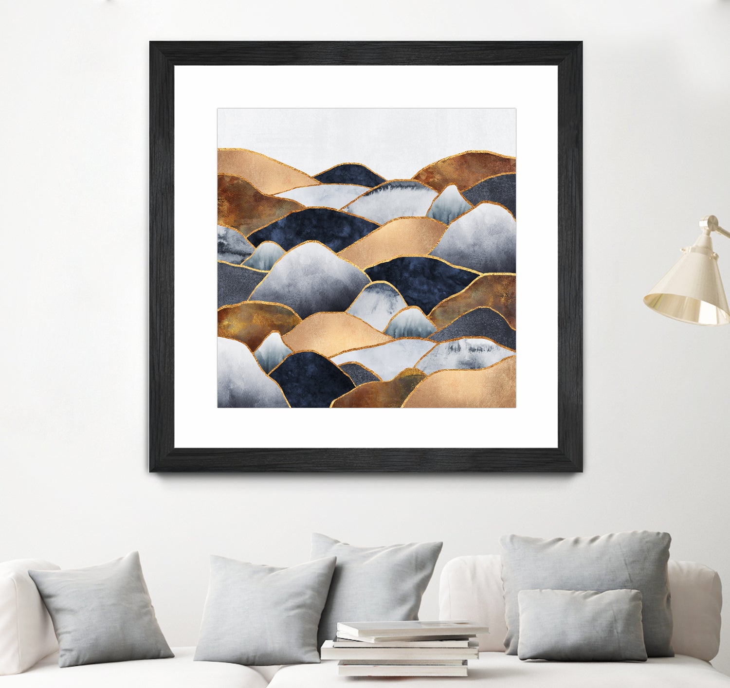 Hills 2 by Elisabeth Fredriksson on GIANT ART - blue digital painting