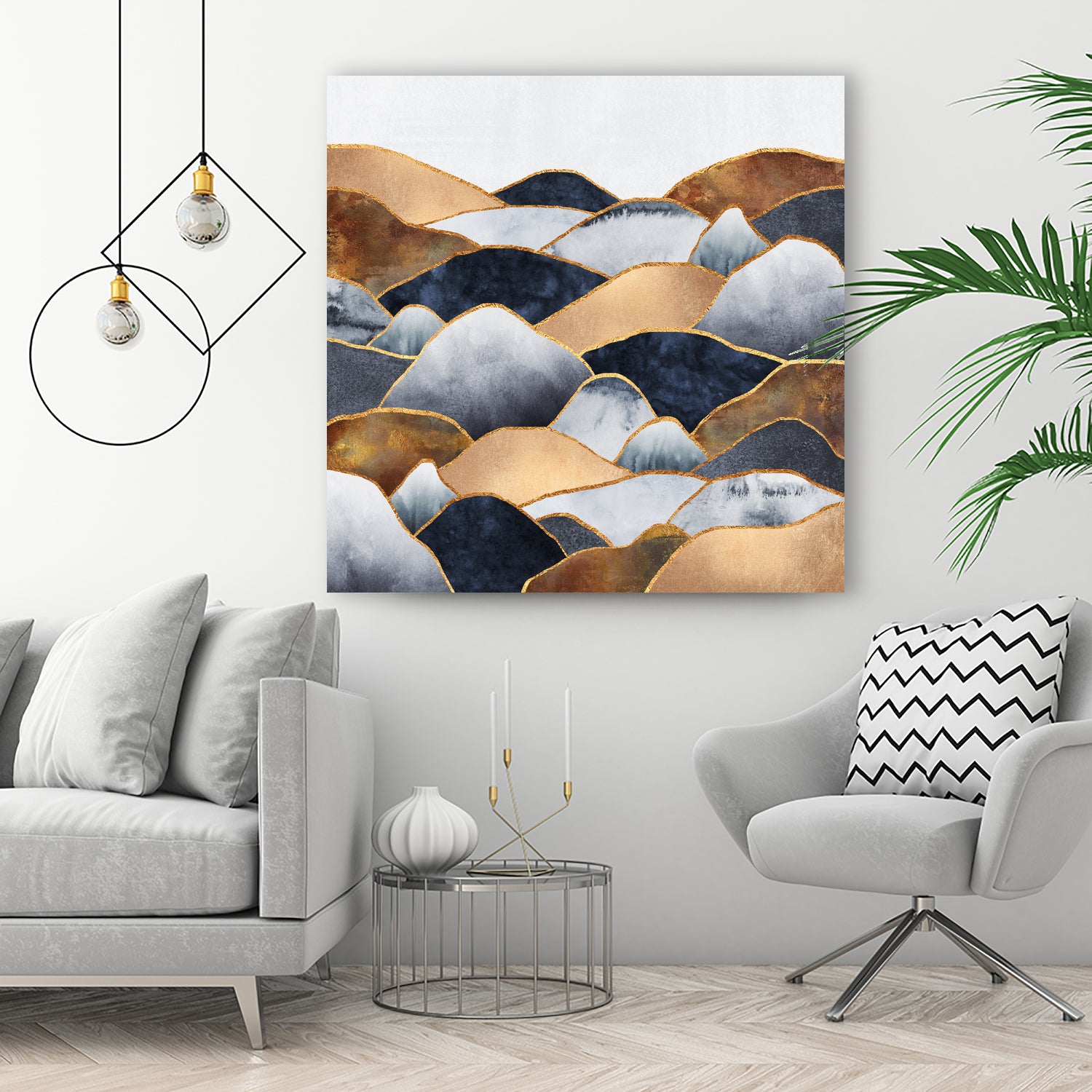 Hills 2 by Elisabeth Fredriksson on GIANT ART - blue digital painting