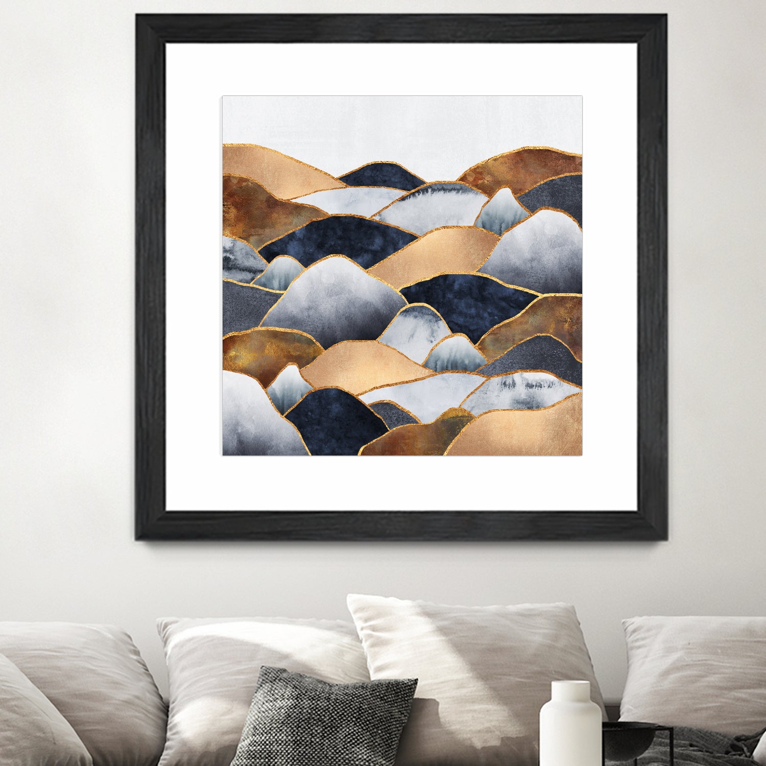 Hills 2 by Elisabeth Fredriksson on GIANT ART - blue digital painting