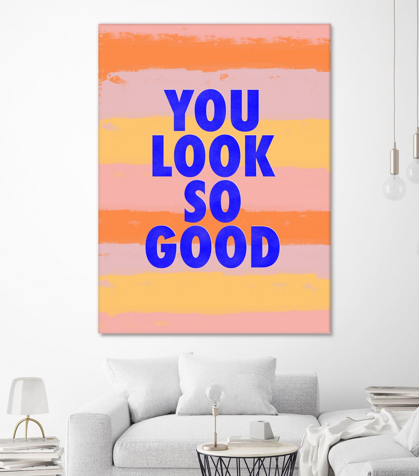 You Look So Good! by Anna Farath on GIANT ART - blue typography