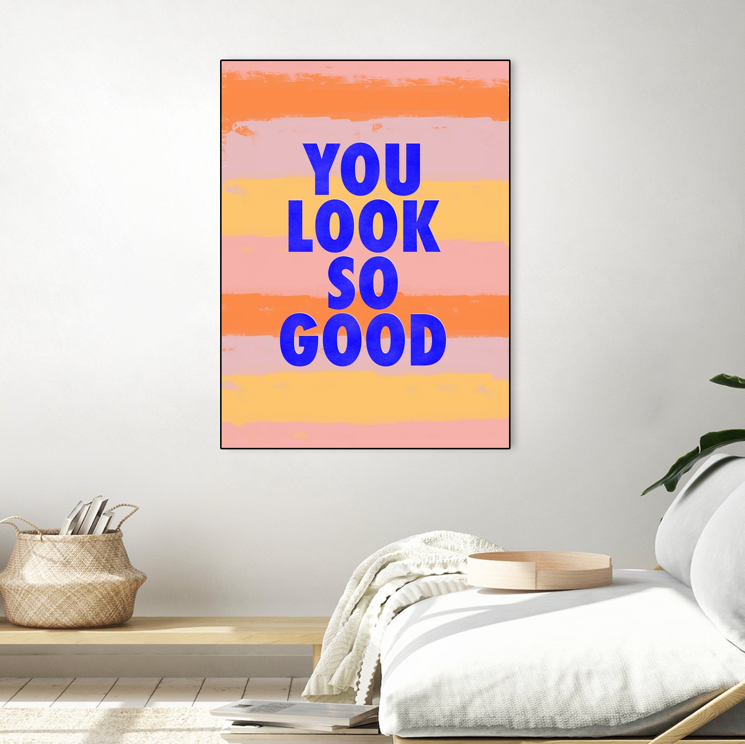 You Look So Good! by Anna Farath on GIANT ART - blue typography