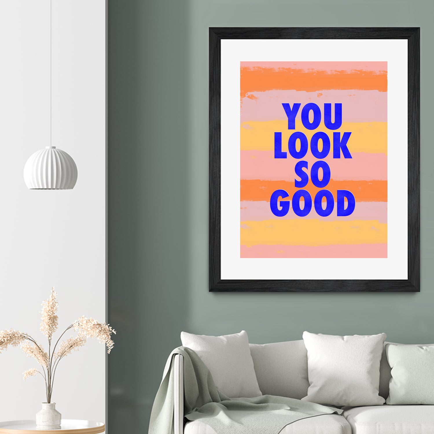 You Look So Good! by Anna Farath on GIANT ART - blue typography