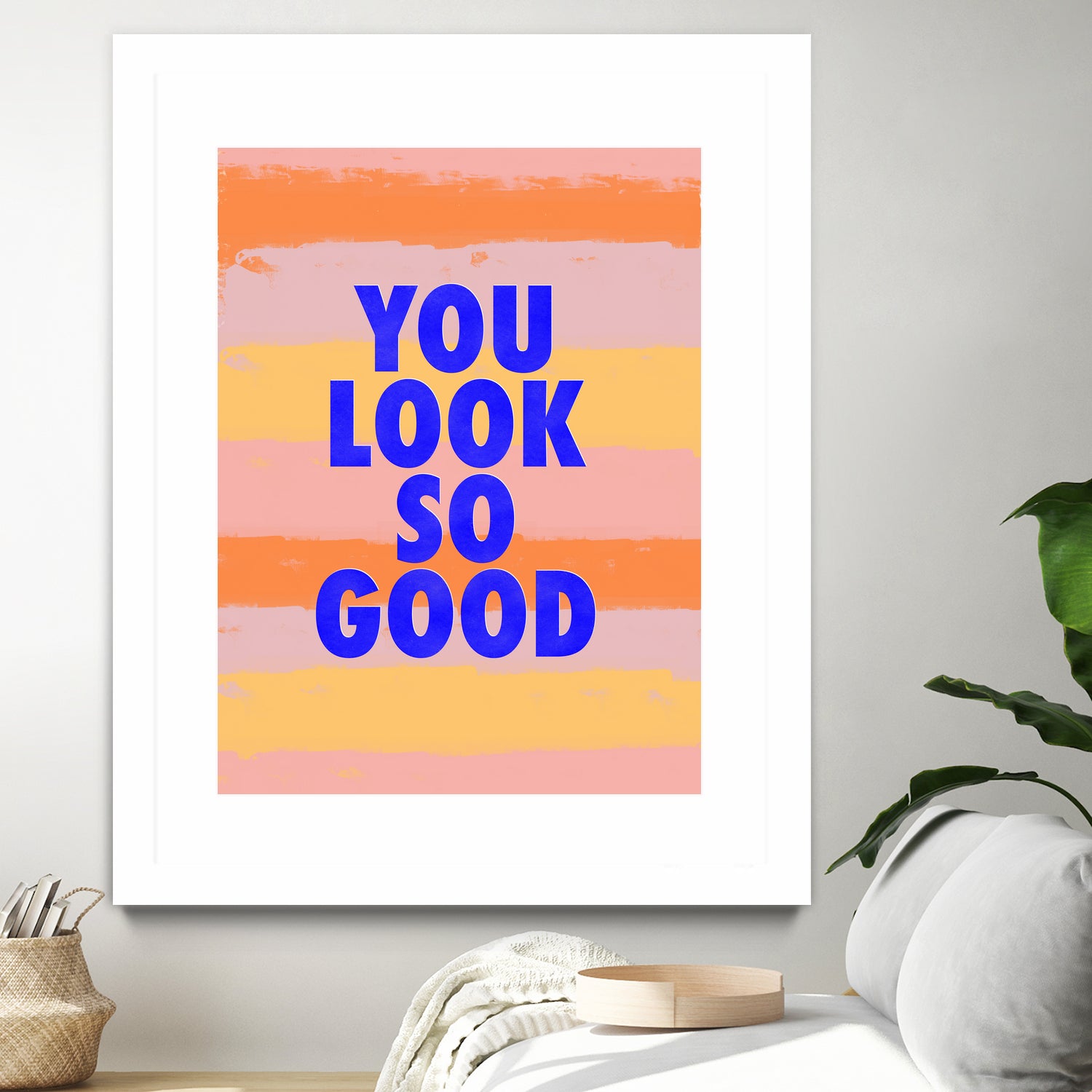 You Look So Good! by Anna Farath on GIANT ART - blue typography