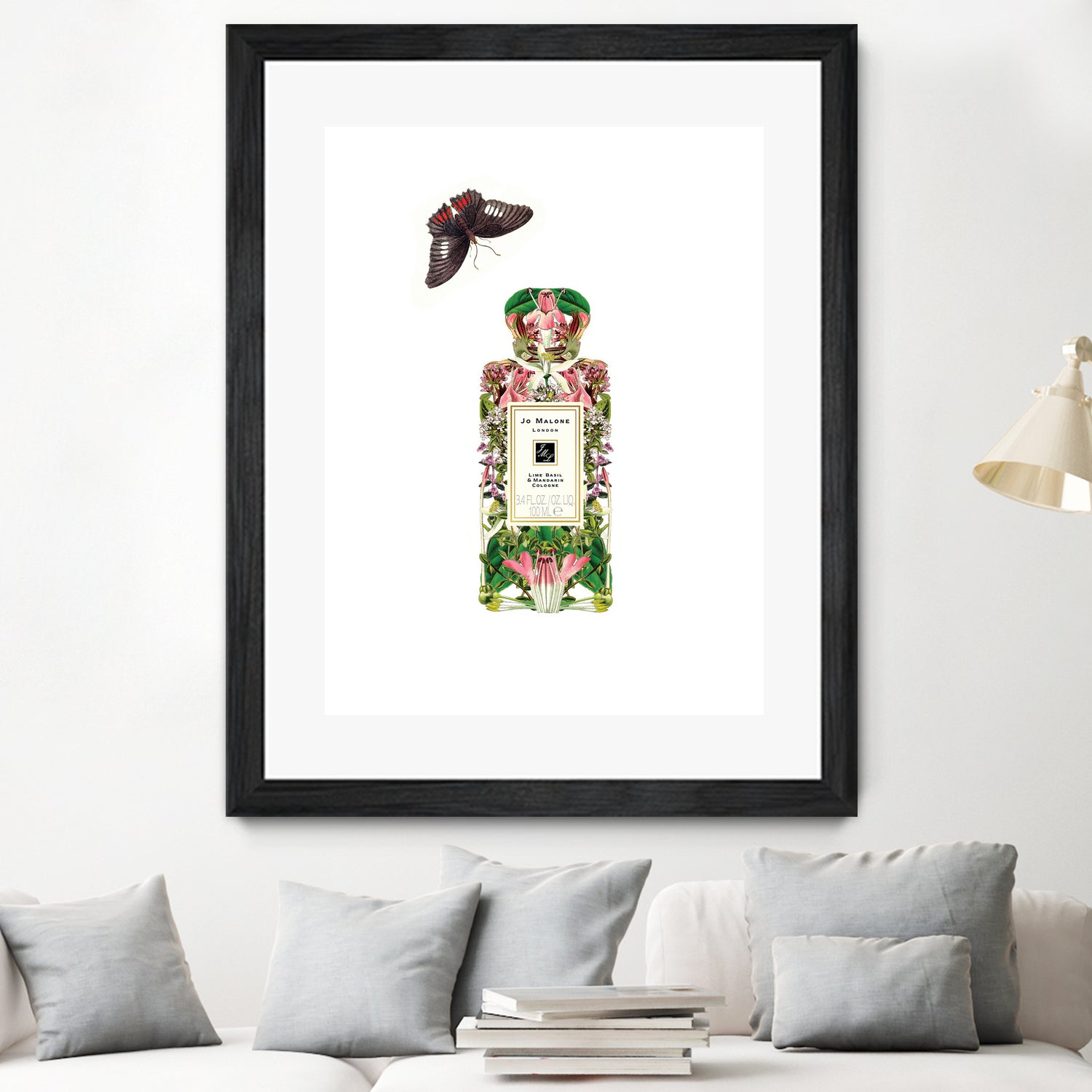 Jo Malone - Lime, Basil, and Mandarin by Sixto-Juan Zavala on GIANT ART - pink mixed media