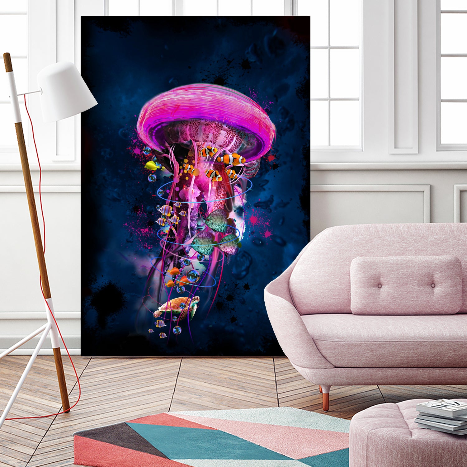 Pink JellyFish World by David Loblaw on GIANT ART - pink photo illustration