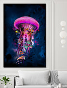 Pink JellyFish World by David Loblaw on GIANT ART - pink photo illustration