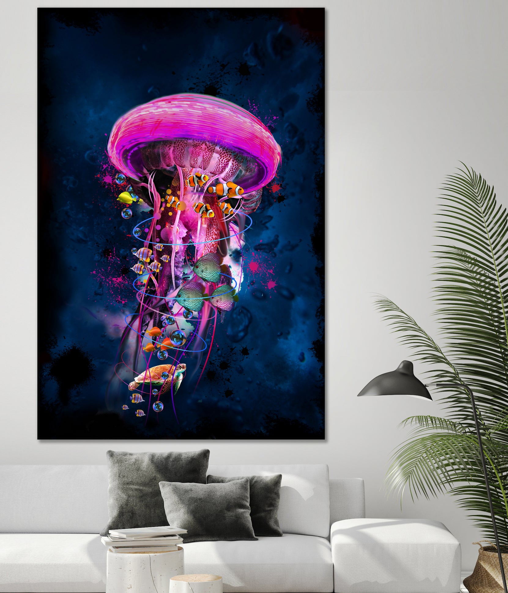 Pink JellyFish World by David Loblaw on GIANT ART - pink photo illustration