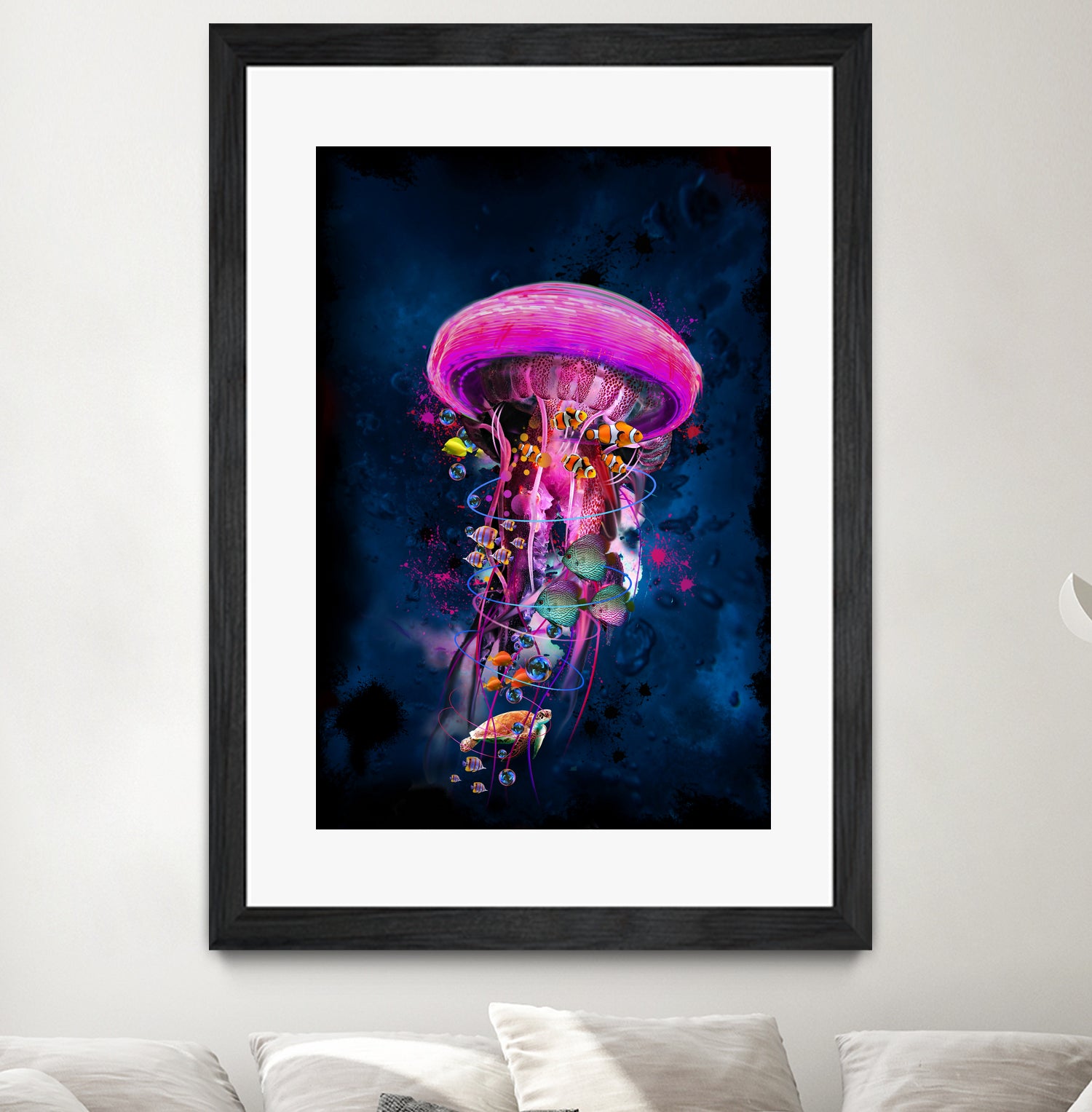 Pink JellyFish World by David Loblaw on GIANT ART - pink photo illustration