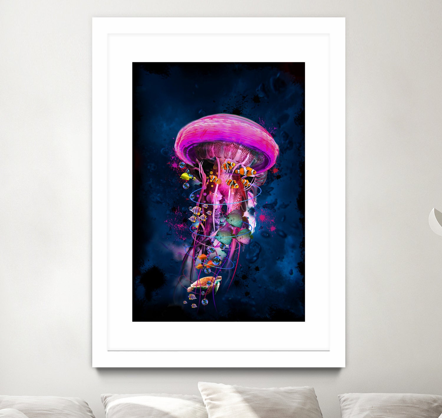 Pink JellyFish World by David Loblaw on GIANT ART - pink photo illustration