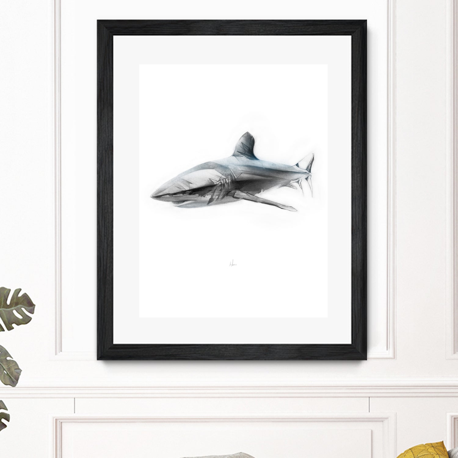 Shark I by Marcou Alexis on GIANT ART - gray digital drawing