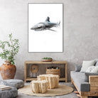 Shark I by Marcou Alexis on GIANT ART - gray digital drawing