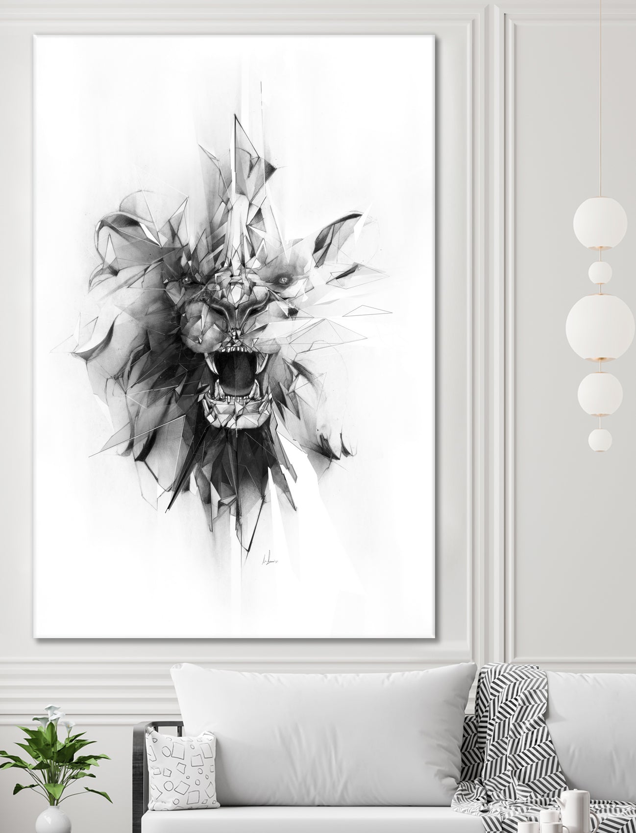 Stone Lion by Marcou Alexis on GIANT ART - black digital drawing