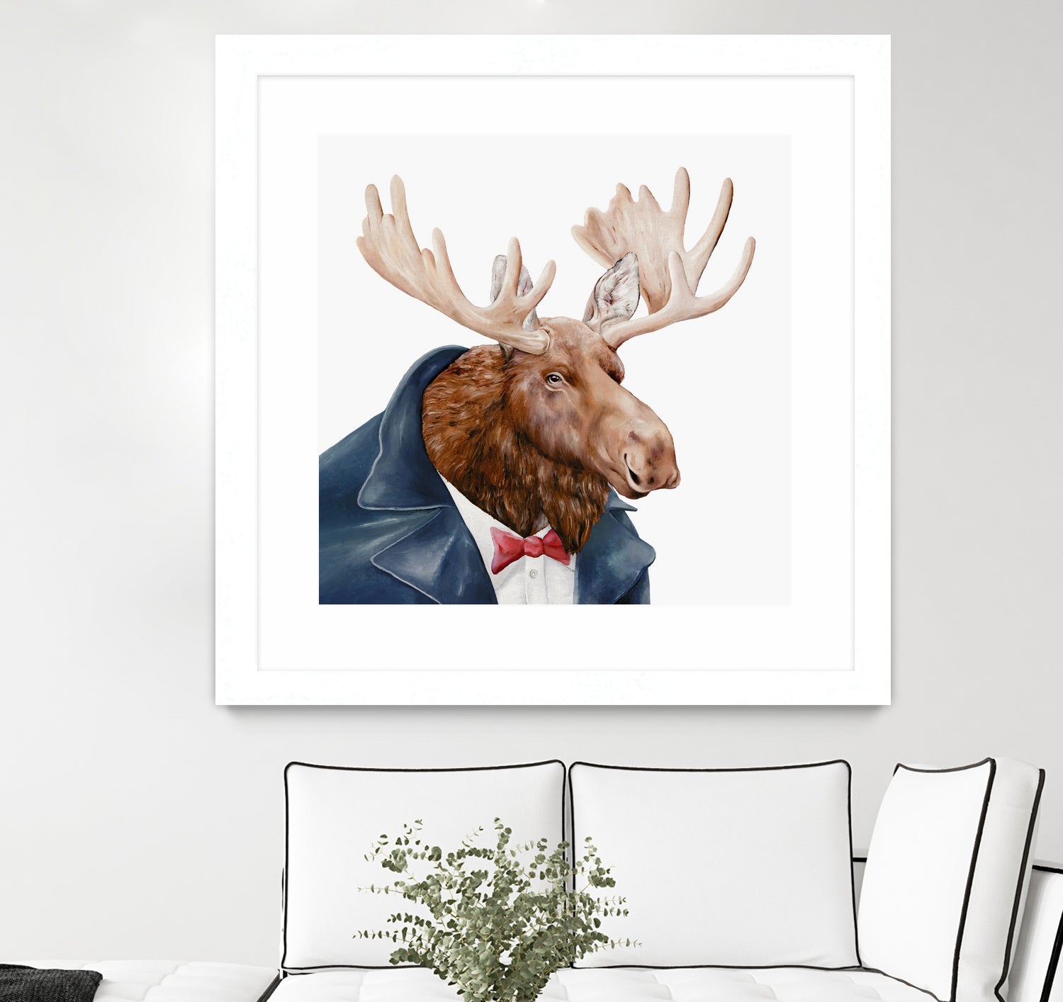 Moose by Tim McConnachie on GIANT ART - blue mixed media