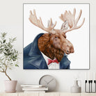 Moose by Tim McConnachie on GIANT ART - blue mixed media