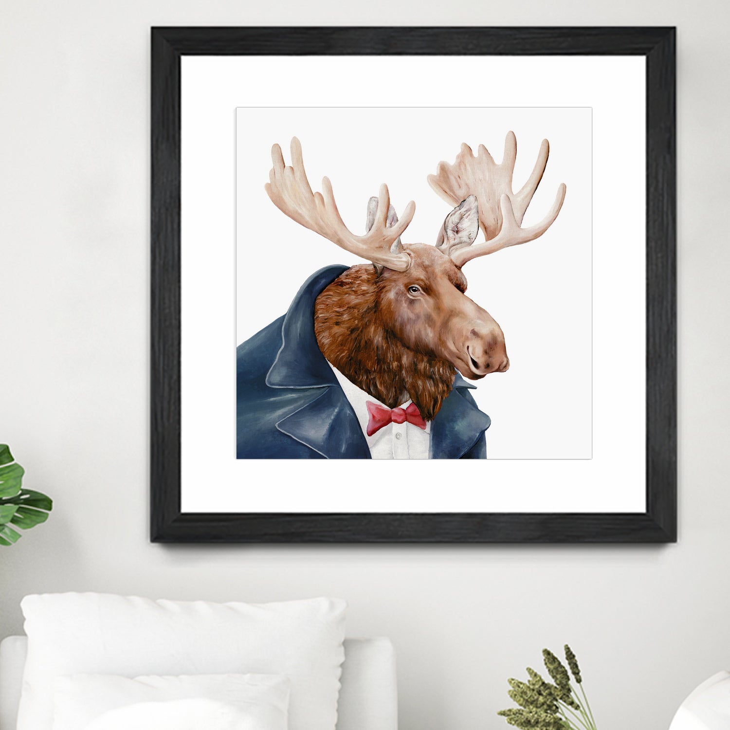 Moose by Tim McConnachie on GIANT ART - blue mixed media