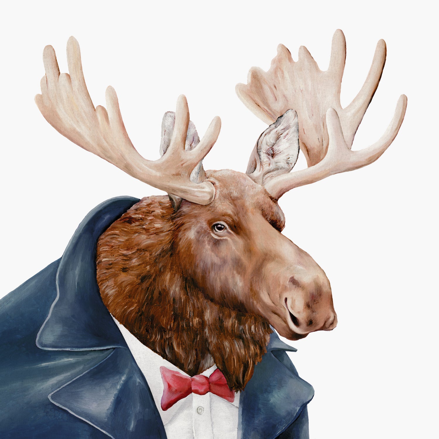 Moose by Tim McConnachie on GIANT ART - blue mixed media