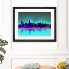 new york city skyline green by Bekim Mehovic on GIANT ART - green digital drawing