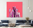 Majestic Cactus on Coral by Dominique Van Roey on GIANT ART - pink photo manipulation