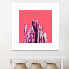 Majestic Cactus on Coral by Dominique Van Roey on GIANT ART - pink photo manipulation