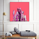 Majestic Cactus on Coral by Dominique Van Roey on GIANT ART - pink photo manipulation