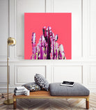Majestic Cactus on Coral by Dominique Van Roey on GIANT ART - pink photo manipulation