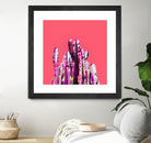 Majestic Cactus on Coral by Dominique Van Roey on GIANT ART - pink photo manipulation